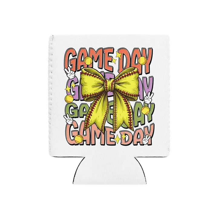 Game Day Bow Softball Sparkling Can Cooler product image (2)