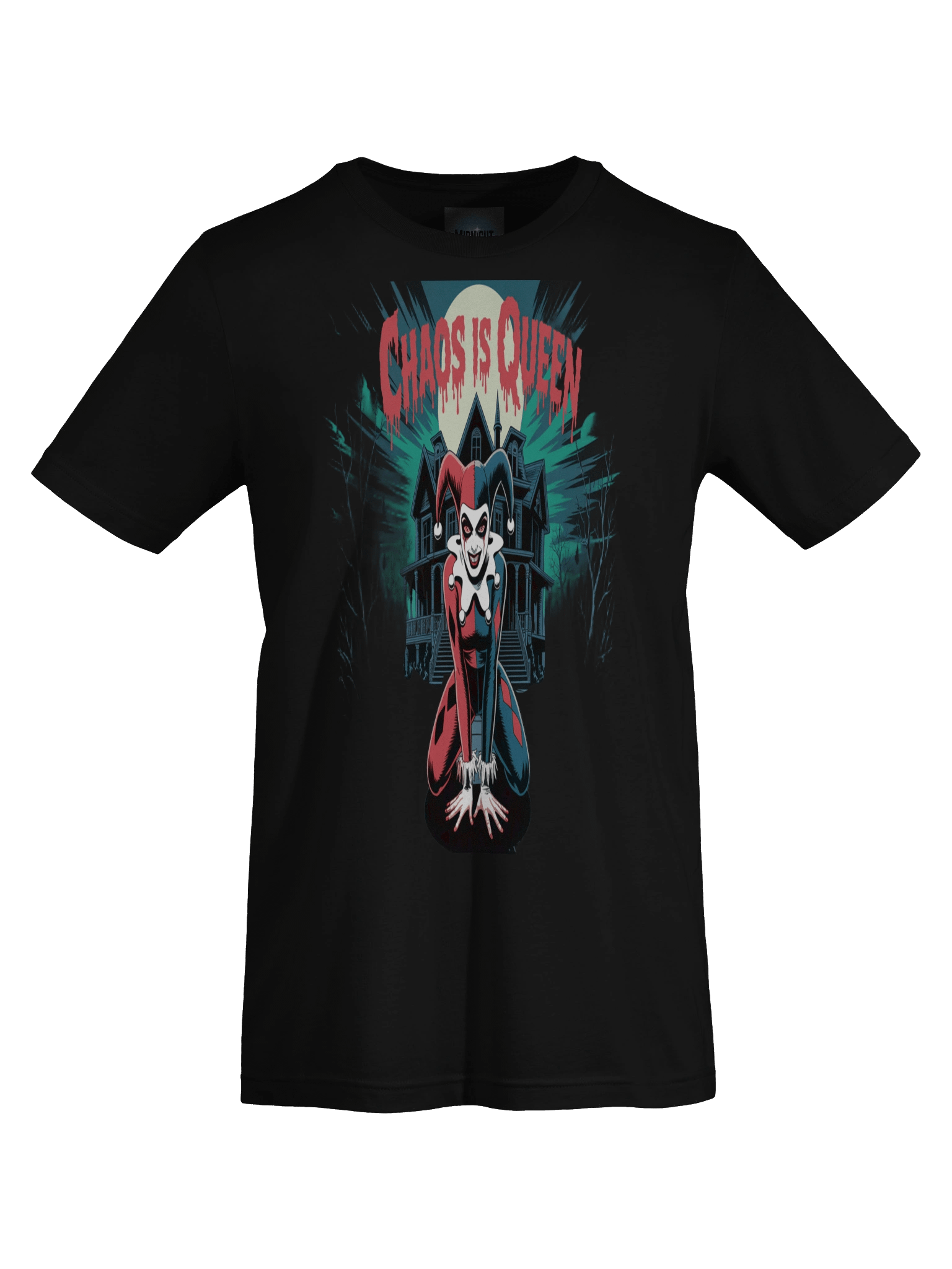 Chaos Queen: Harley Quinn's Midnight Haunt Graphic Tee product image (1)