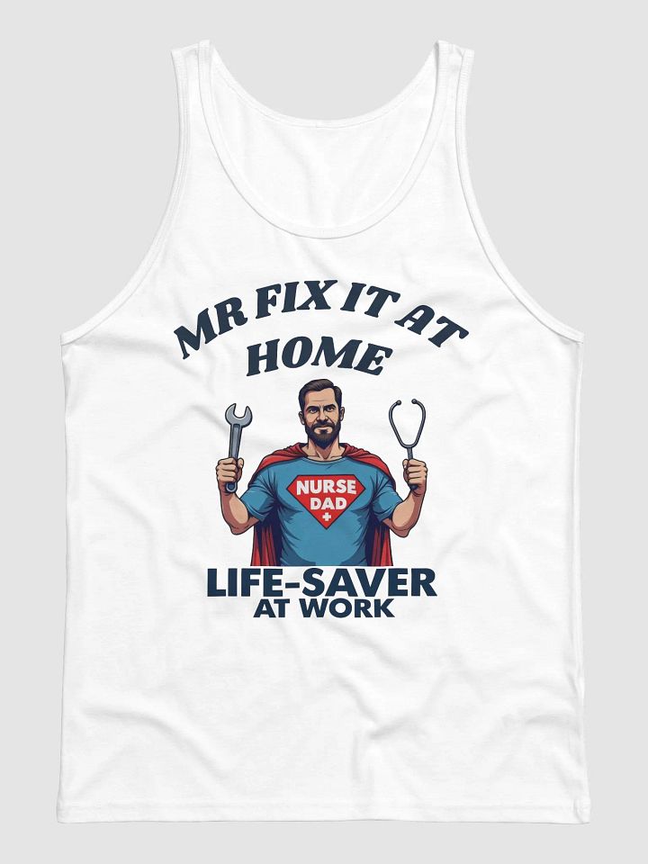 mr fix it at home, Superhero Nurse Dad Tank product image (4)