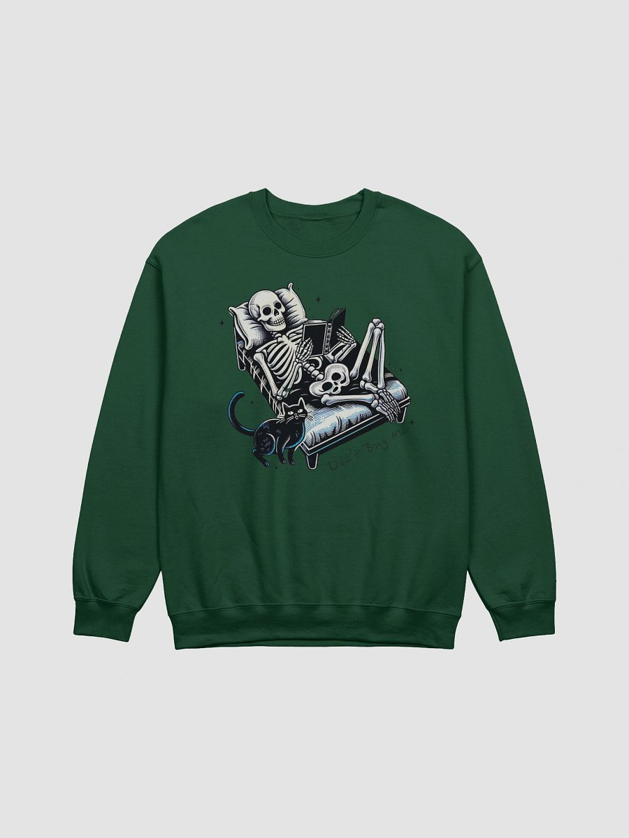 Don't Bug Me Skeleton In Bed Long Sleeve Unisex Halloween Sweatshirt Top product image (4)