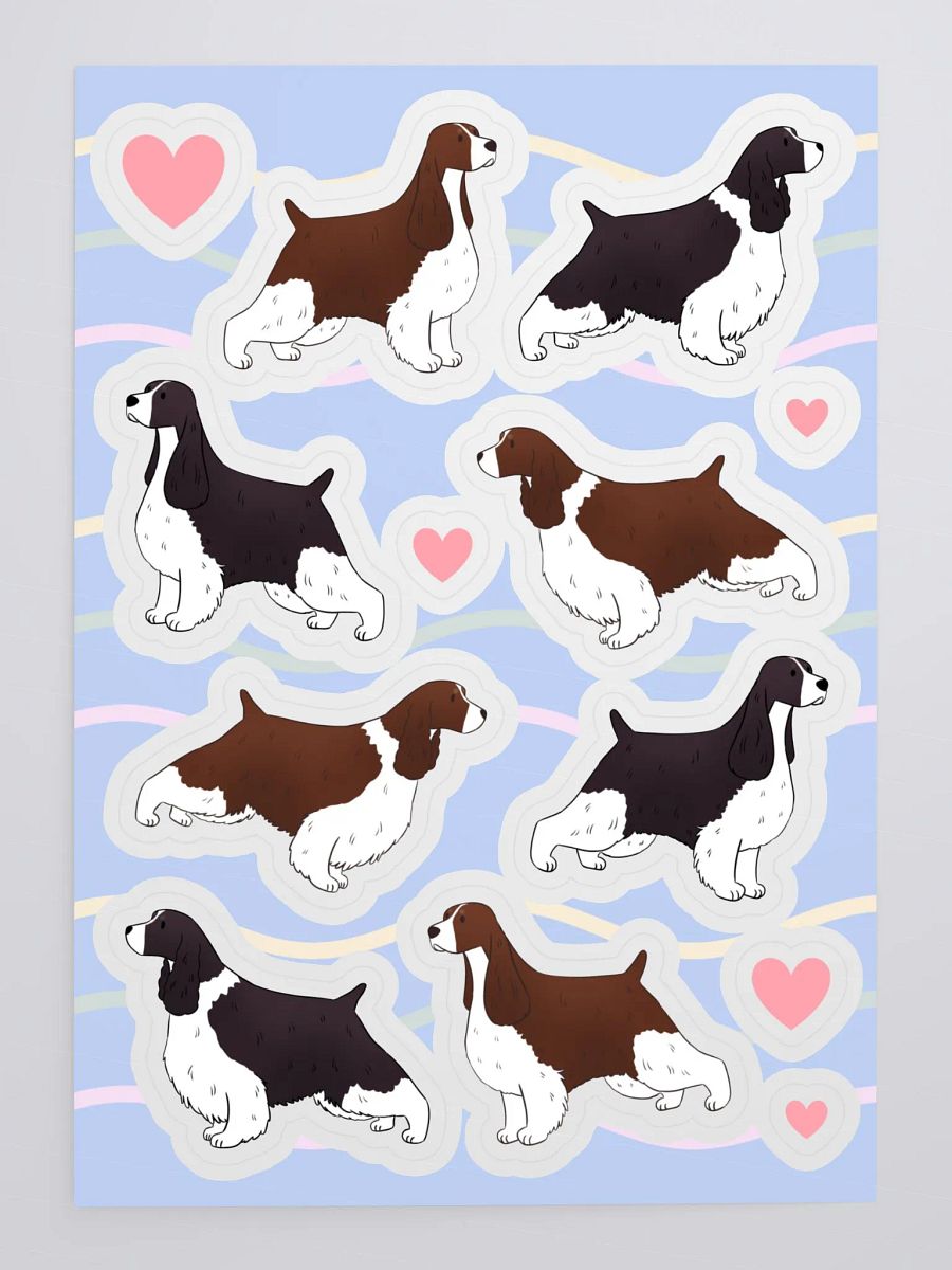 English Springer Spaniel Love - Kiss Cut Sticker Sheet product image (4)