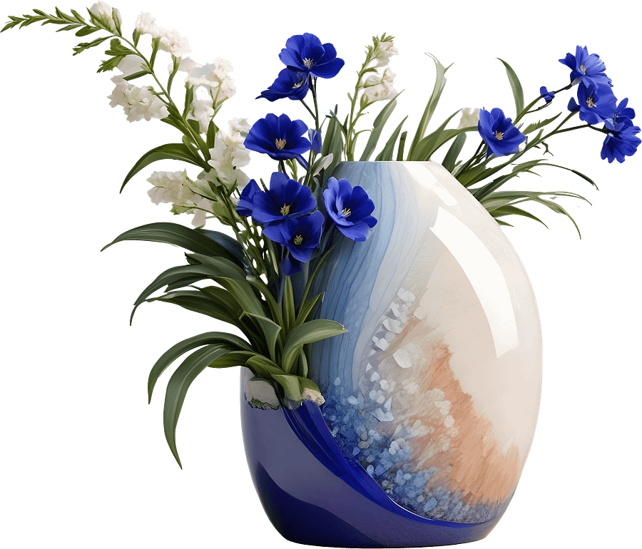 Ocean's Grace – Vase wedding decor png product image (1)