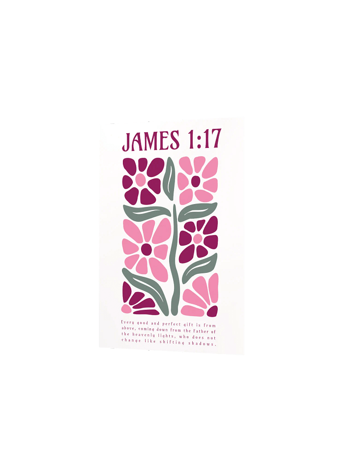 James 1:17 Christian Wall Art | Faith Art | Bible Verse Decor | Floral Scripture Print | Inspirational Home Decor product image (5)