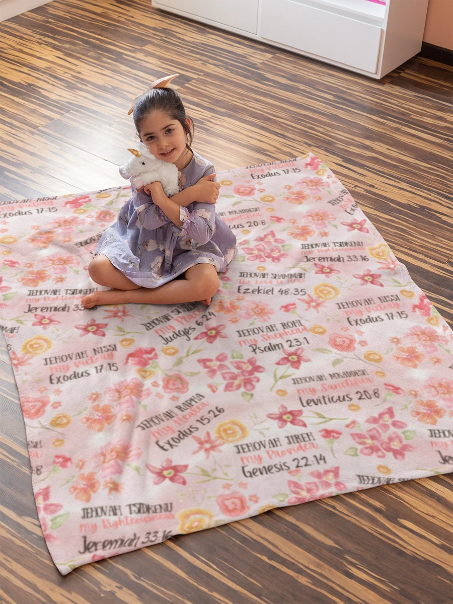 Pink Floral Names Of God Blanket product image (3)