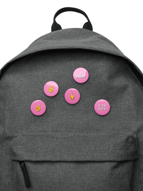 Badges 3 jours j'en suis • Pinky Pride Pin Combo Edition product image (2)