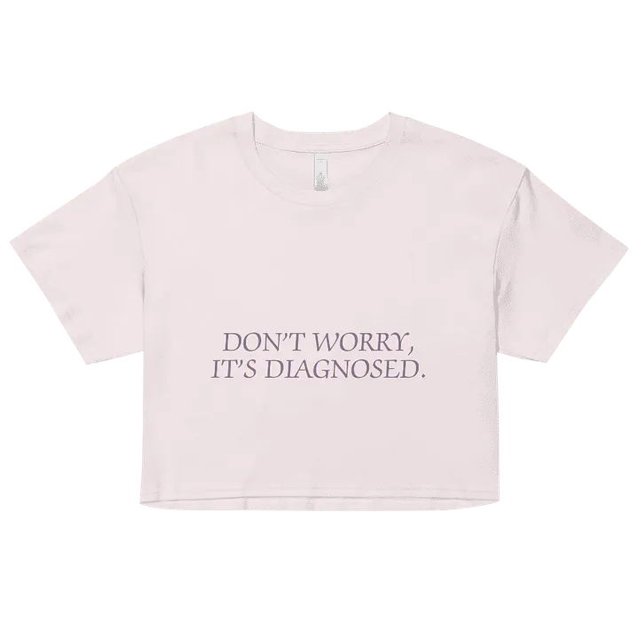 DW, IT'S DIAGNOSED (#8D778F) printed cotton crop top product image (19)