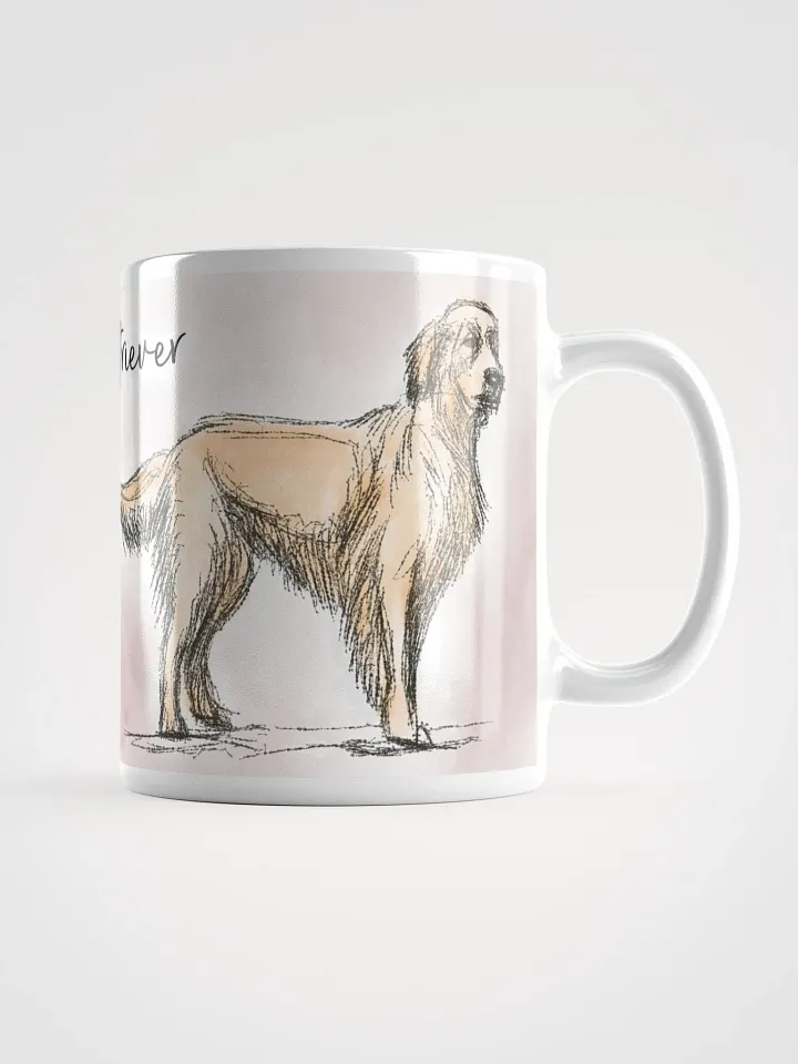 Golden Retriever Sketches White Glossy Mug product image (1)