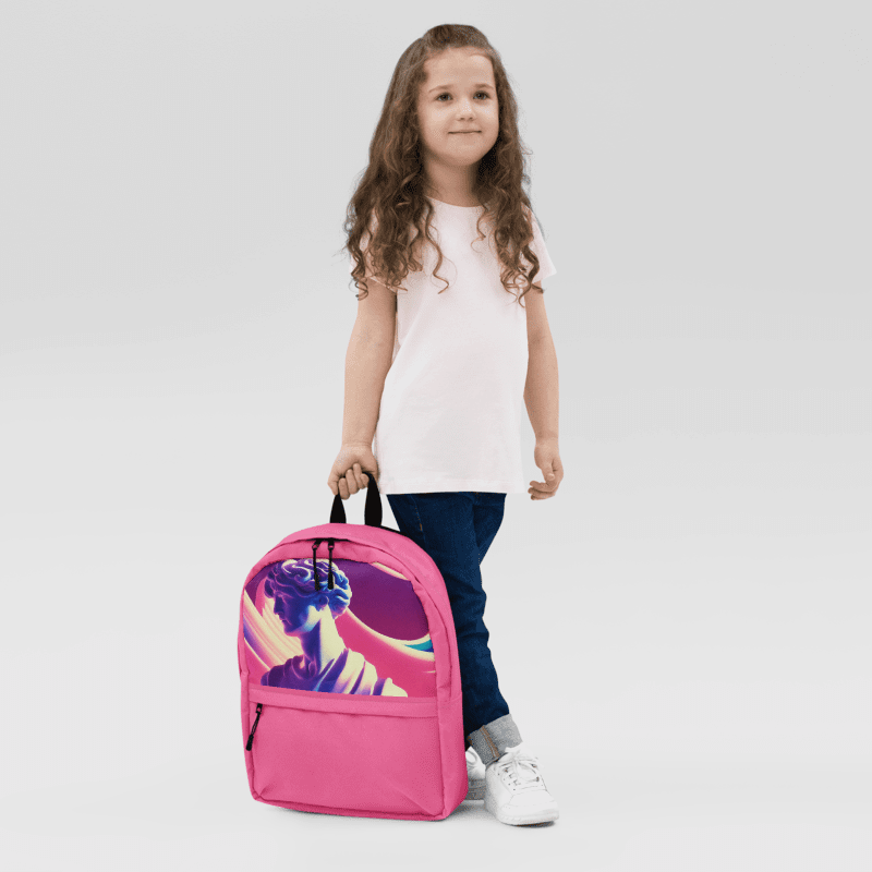 Greek God retrowave City Pop Pink Backpack product image (2)