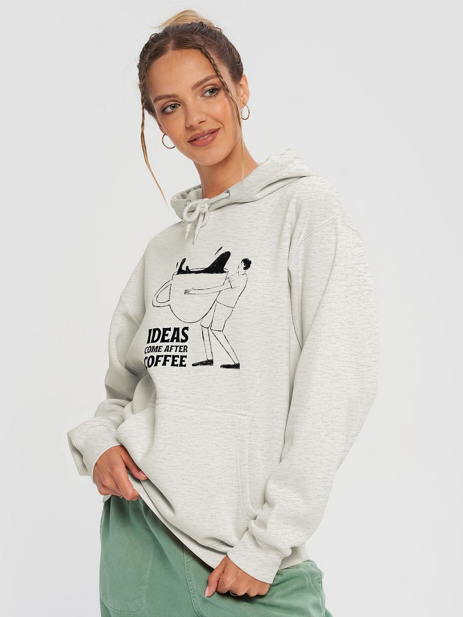 Ideas Come After Coffee Hoodie – Premium Midweight Unisex Fleece Pullover product image (3)