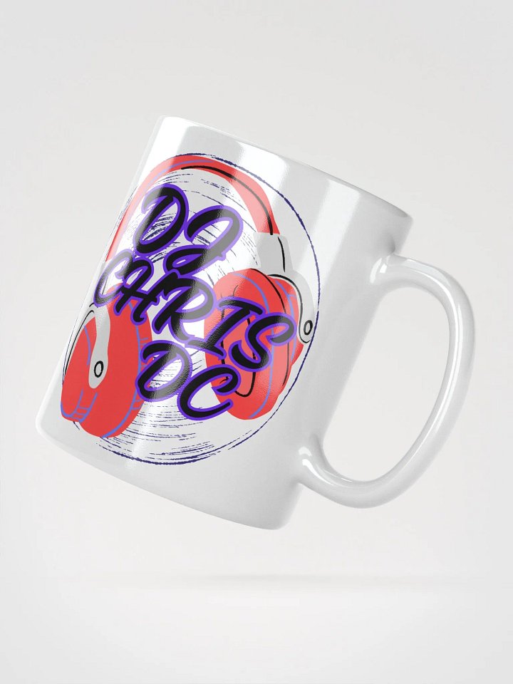 White Glossy Mug With Red Graphic product image (2)