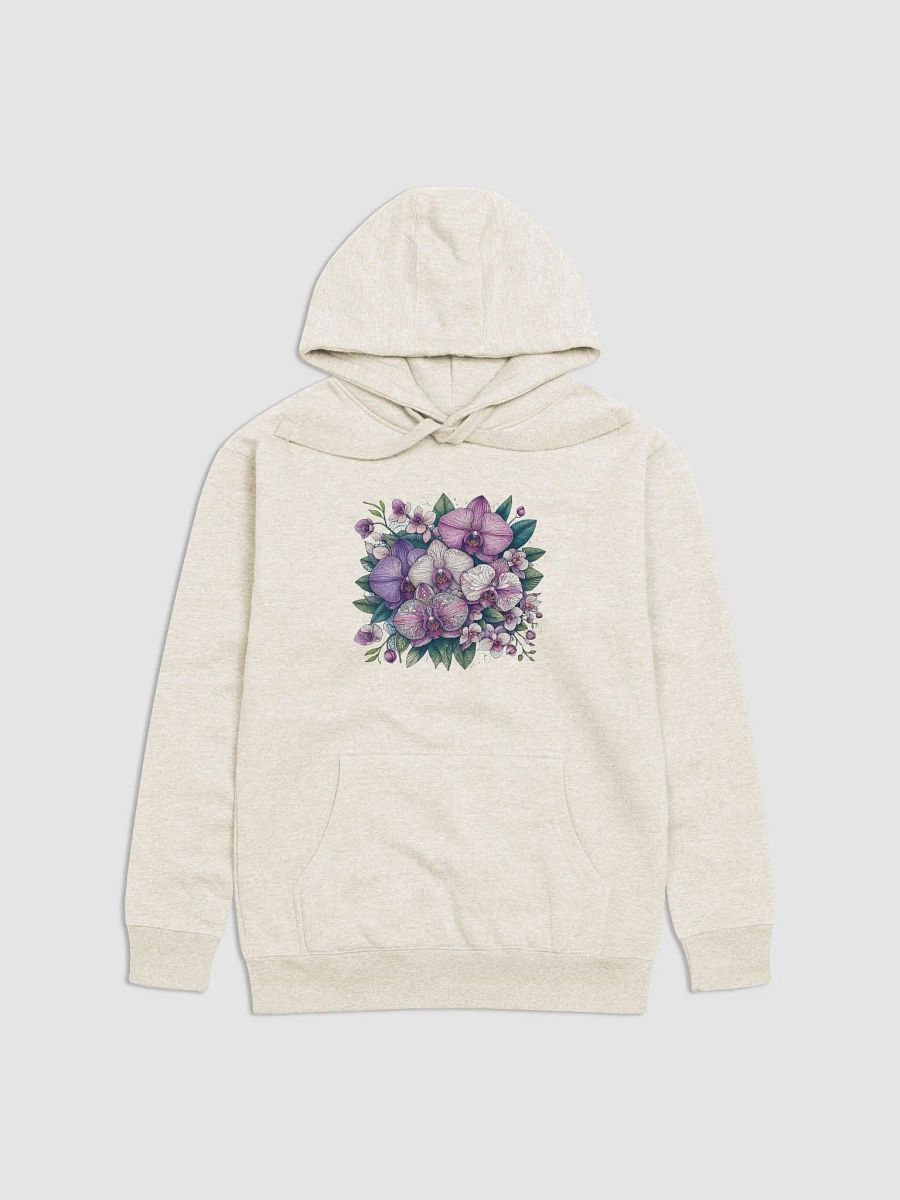 Orchid Oasis Premium Hoodie | AI Design mandala patterned flowers product image (1)
