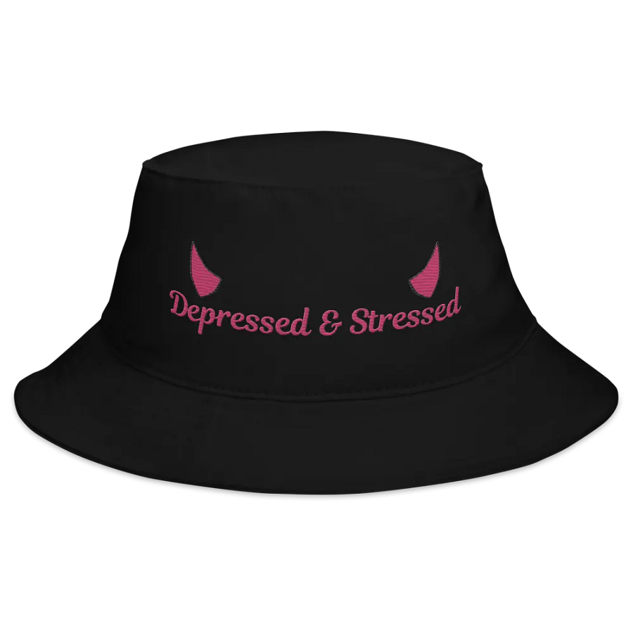 Depressed & Stressed Embroidered Bucket Hat product image (2)