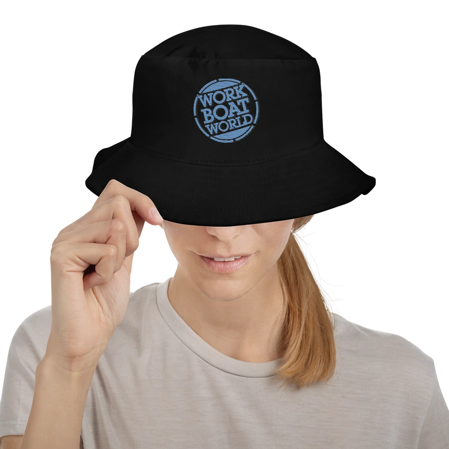 Work Boat World Logo Bucket Hat (Light Blue Logo) product image (7)