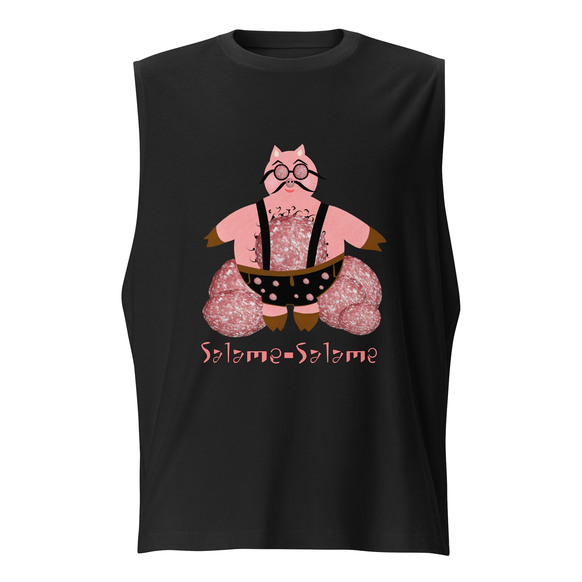 Whimsical Salame-Salame Pig Muscle Tank product image (1)