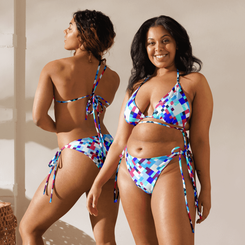 Colorful Mosaic Pattern Design String Bikini - v1 product image (11)