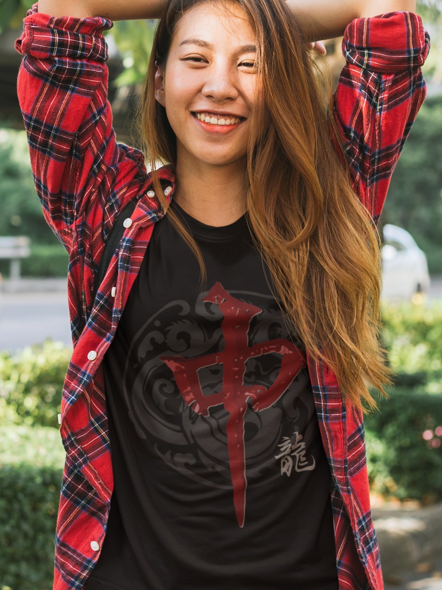 Red Dragon Mahjong Shirt, Board Gamer T-shirt, Black product image (2)