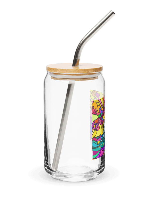 Vibrant Glass Can: A Fusion of Art and Function - Wave at Sunset product image (15)