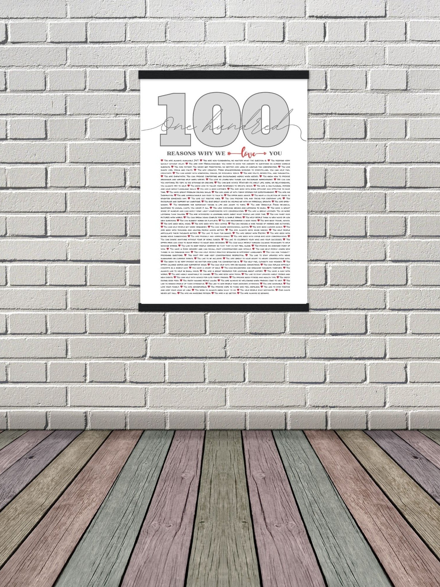 100 Reasons Why We Love You Canva Template product image (7)