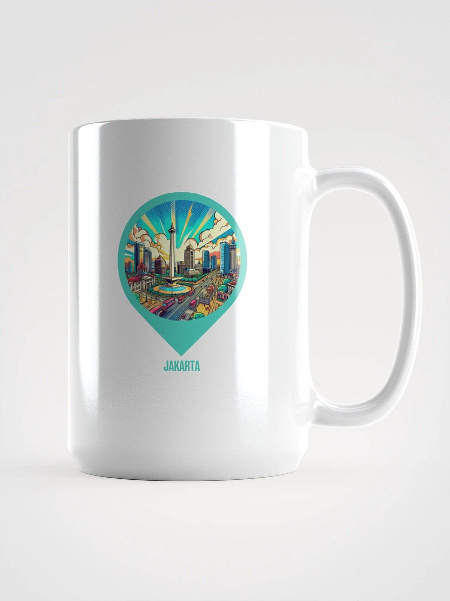 Cityscape Pin Mug | AI Design Jakarta city product image (1)