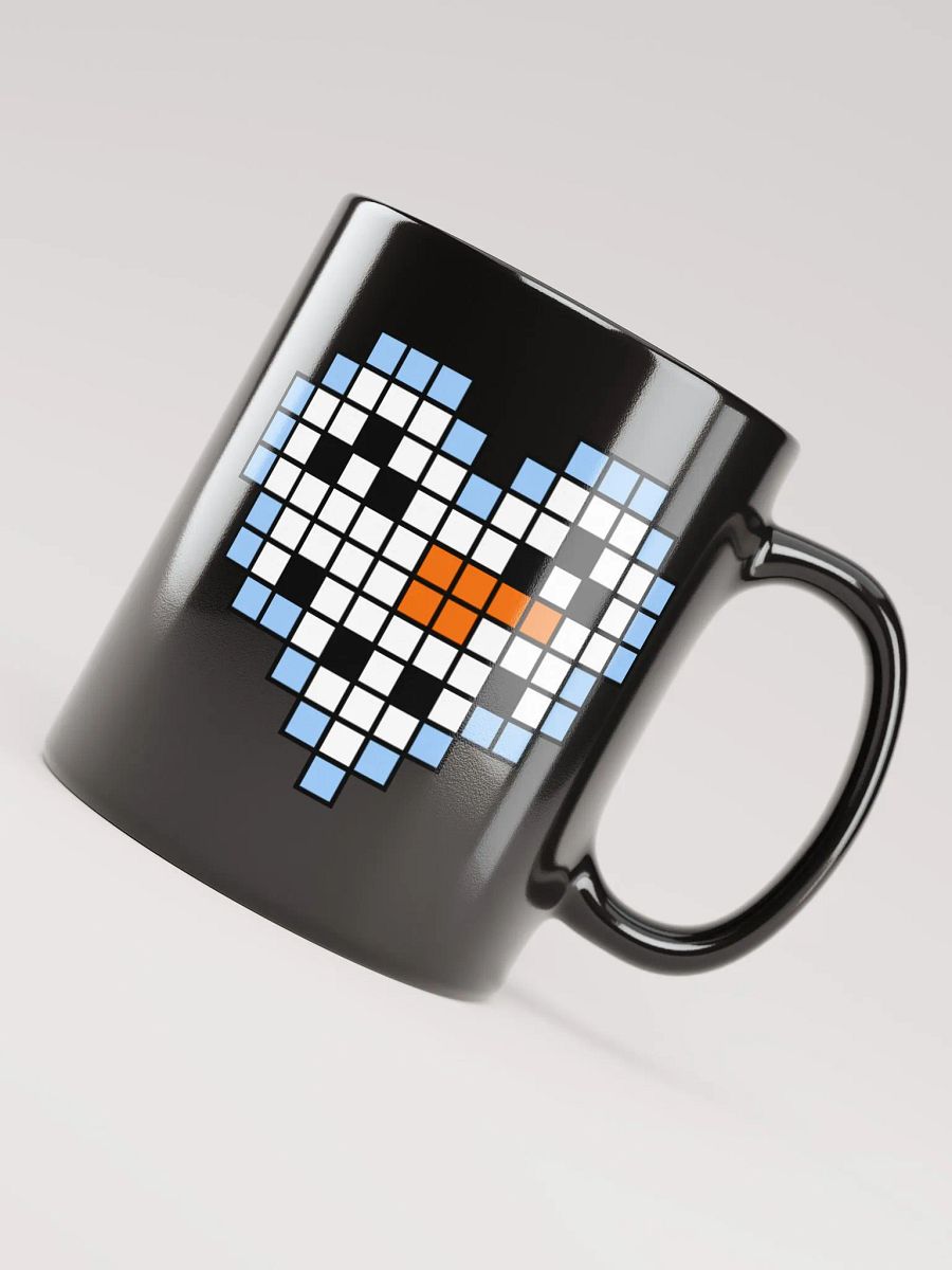 Snowman Heart Black Glossy Mug product image (4)