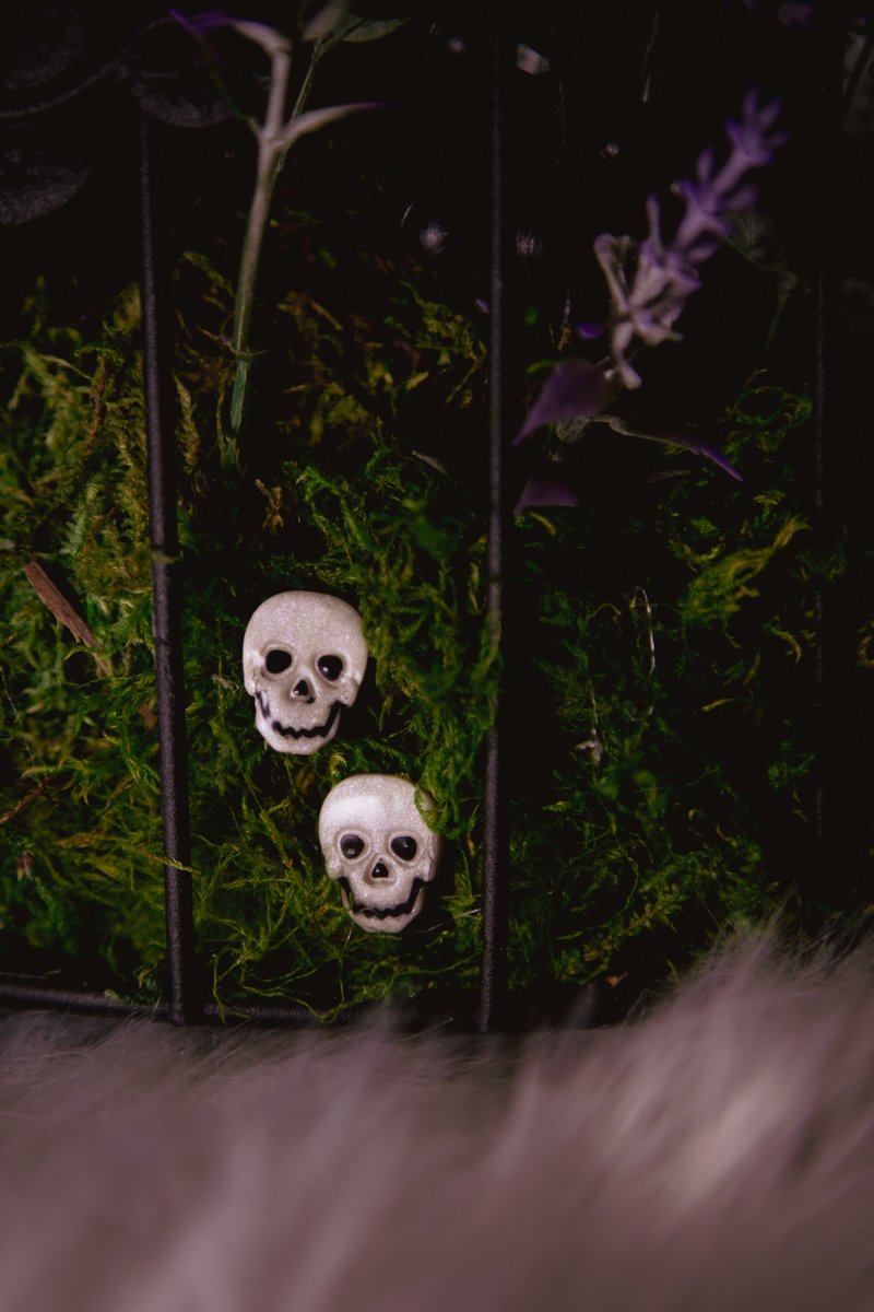 White Skull Studs product image (2)