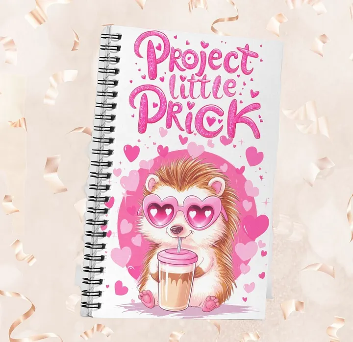 Adorable Hedgehog Heart Spiral Notebook product image (1)