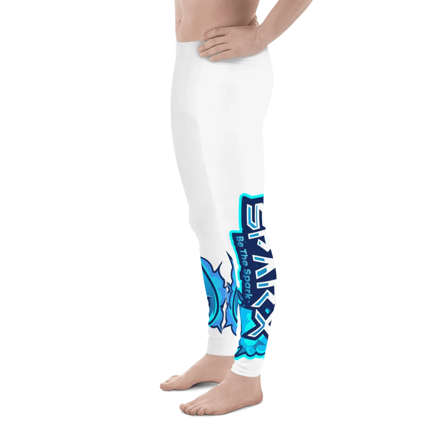 Mens Workout Leggings - White product image (4)