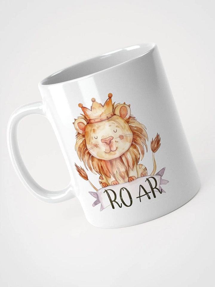 Royal Roar Lion White Glossy Mug product image (2)