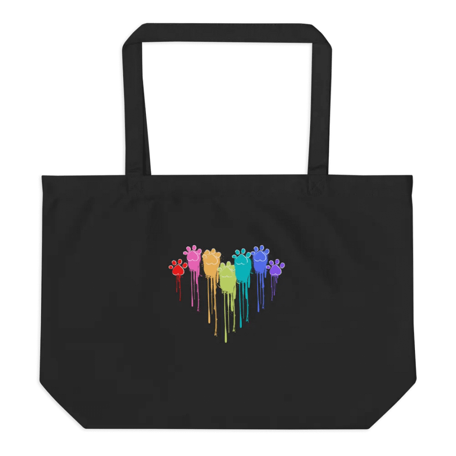Rainbow Dog Paw Prints Eco Tote product image (6)