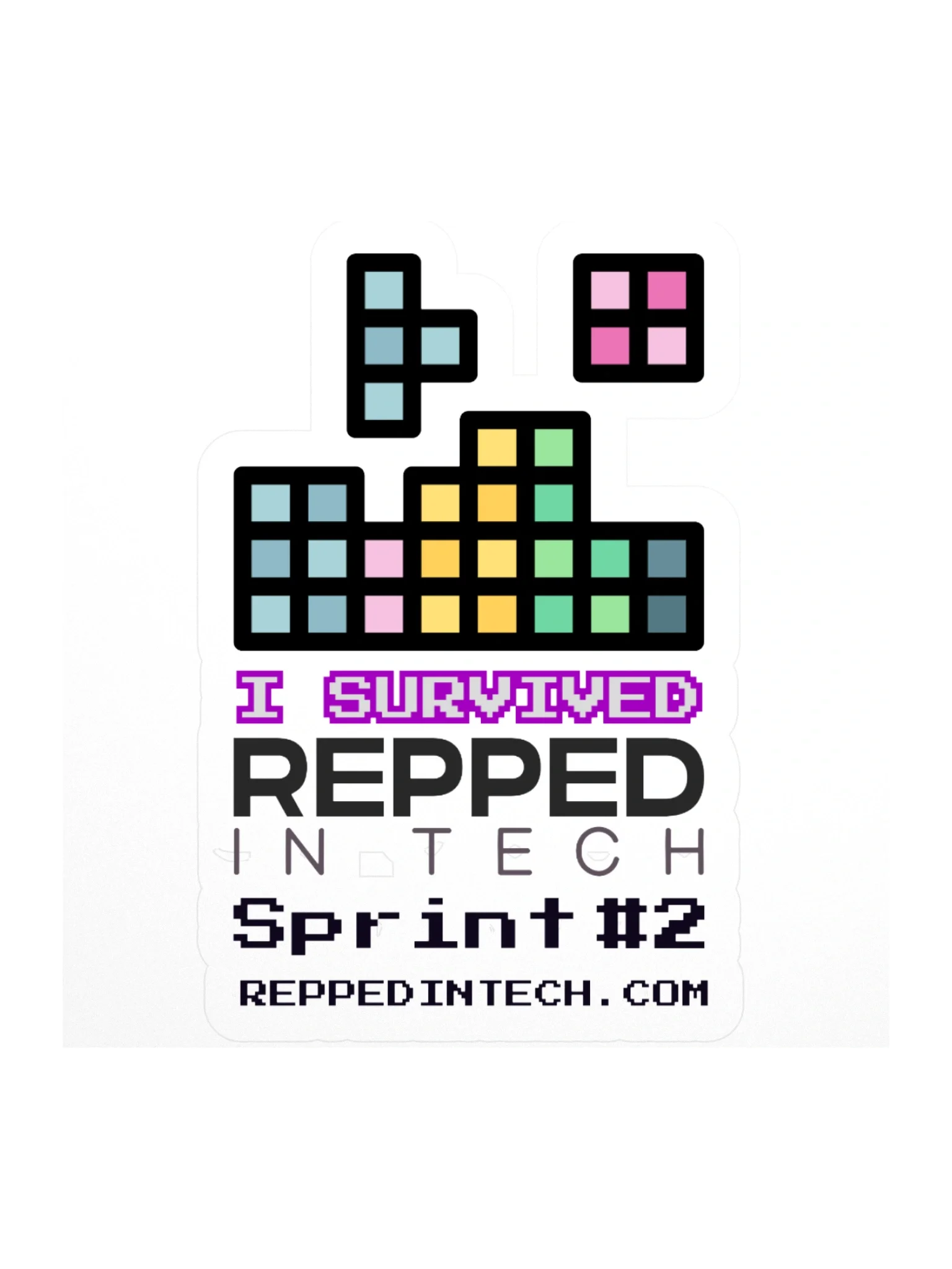 Repped Sprint #2 - I survived laptop sticker product image (1)