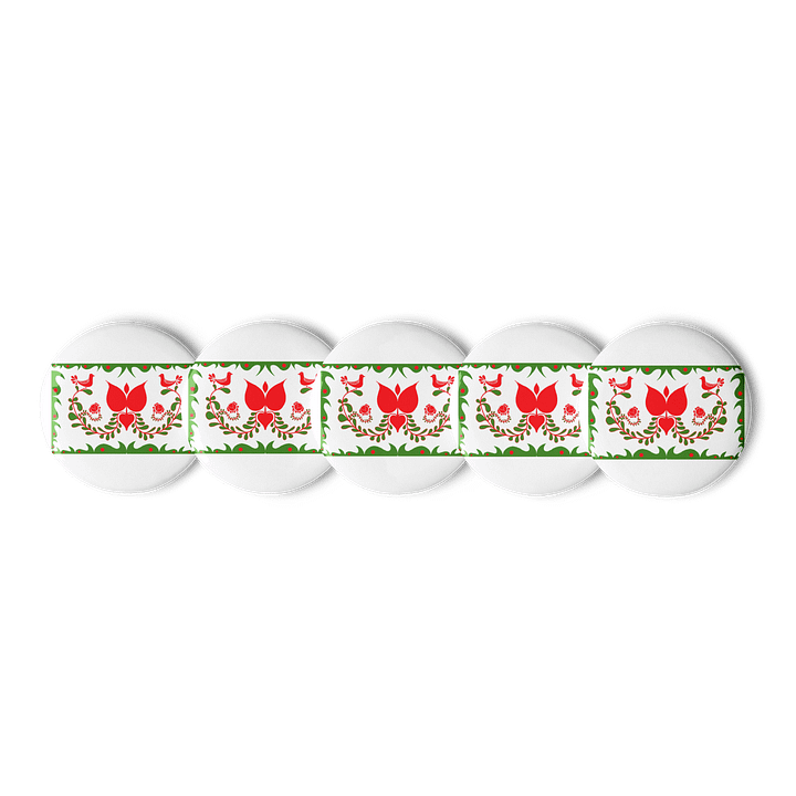 Hungarian Folk-Inspired Bird and Floral Pin Set product image (1)