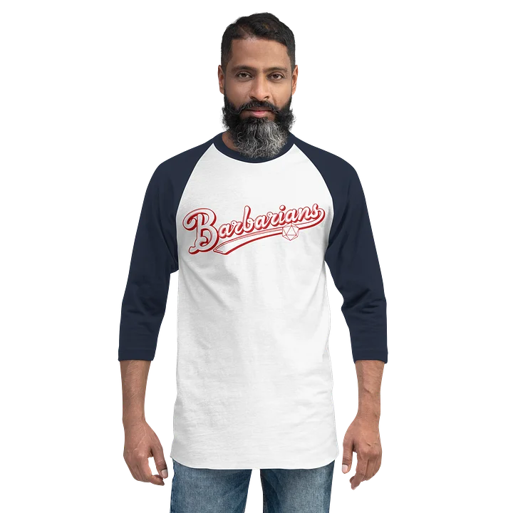"Barbarians" Vintage Athletic Raglan Tee - Tultex Fine Jersey product image (12)