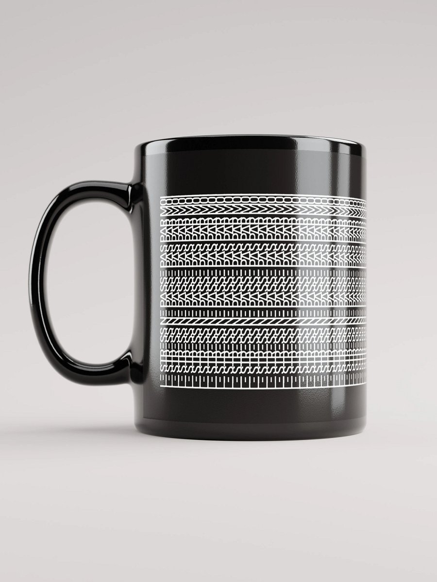 Mug Noir Codé Zen Blanc - Le Stress ne Passe Pas par Moi - Cadeau élégant product image (6)