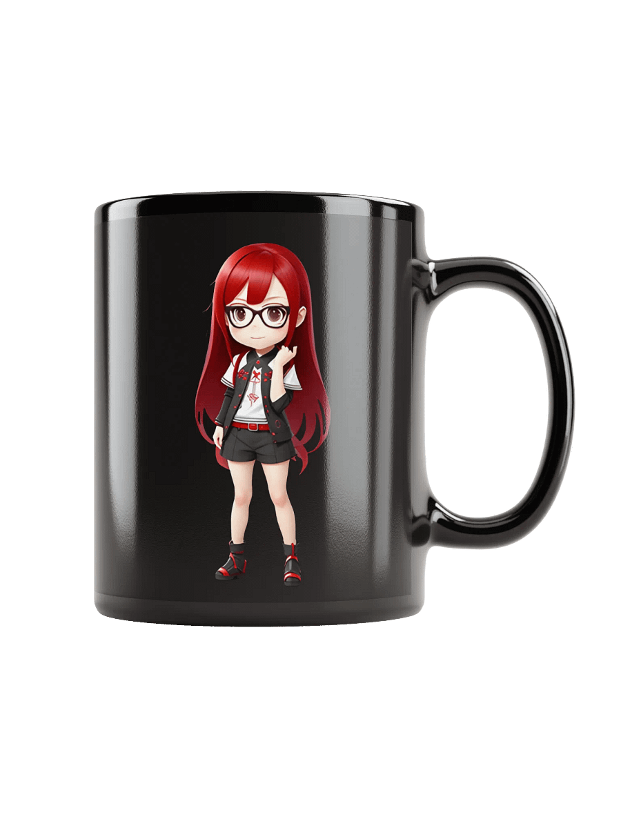 (RED CHIBI) K Black Mug product image (1)