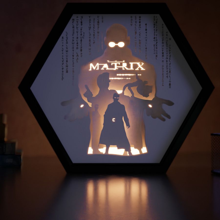 Matrix Rectangle-Hexagon Light Box Template -PDF PNG SVG DXF + Video Tutorial product image (3)