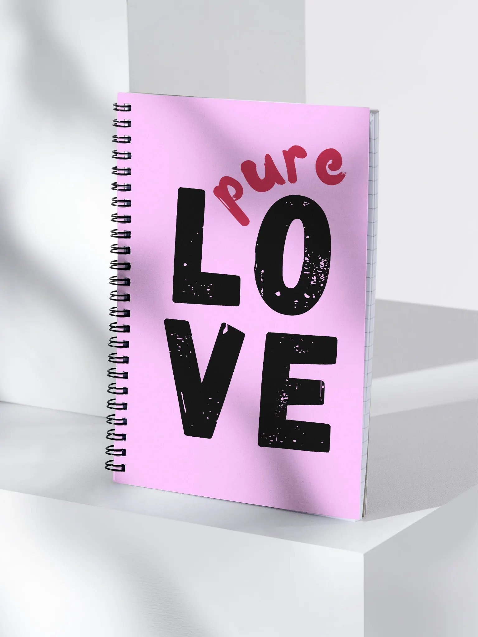 Pure Love on Pink Background Notebook product image (1)