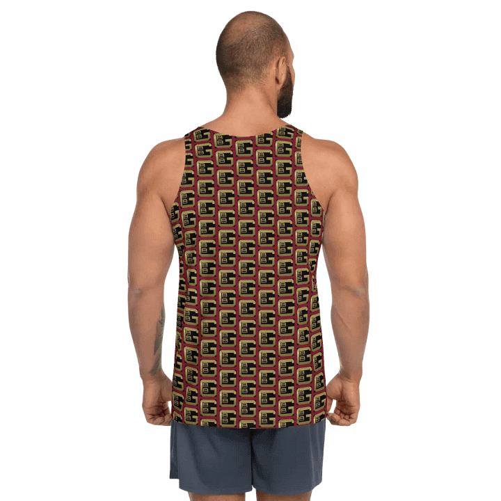 Burgundy BBG Designer Logo Tank-top product image (2)