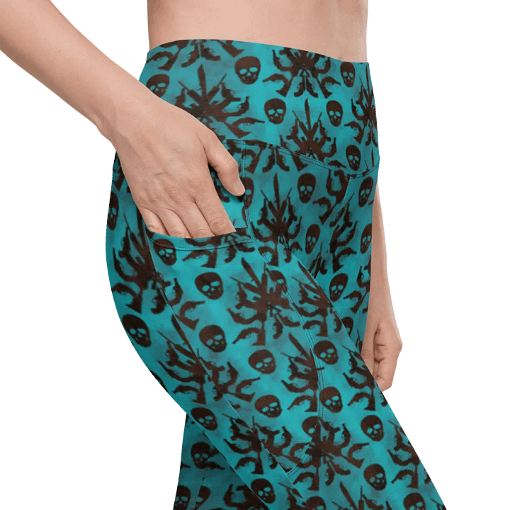 Gothic 2A High Waist Pocket Leggings - Teal product image (1)