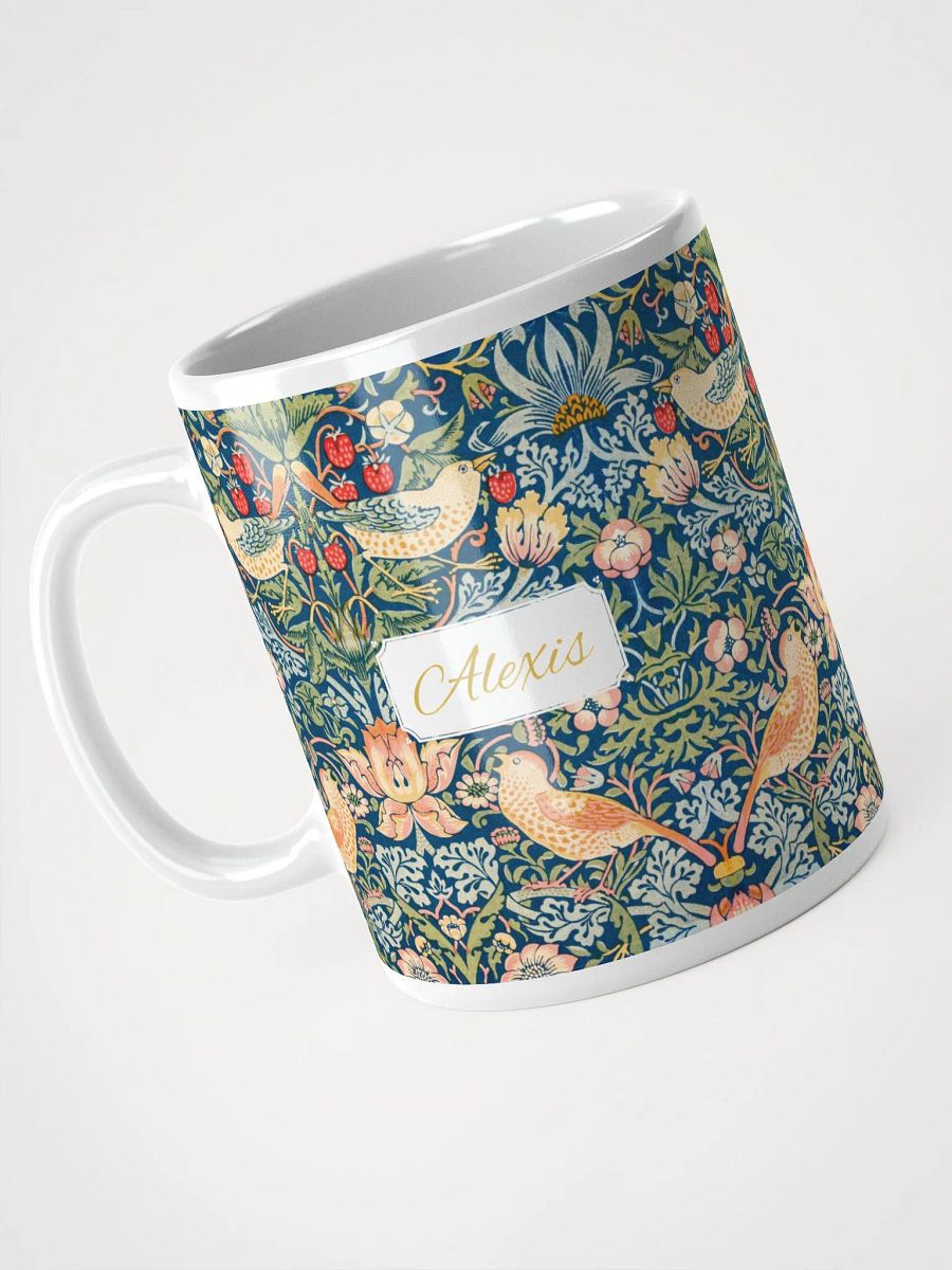Personalized Strawberry Thief White Glossy Mug product image (3)