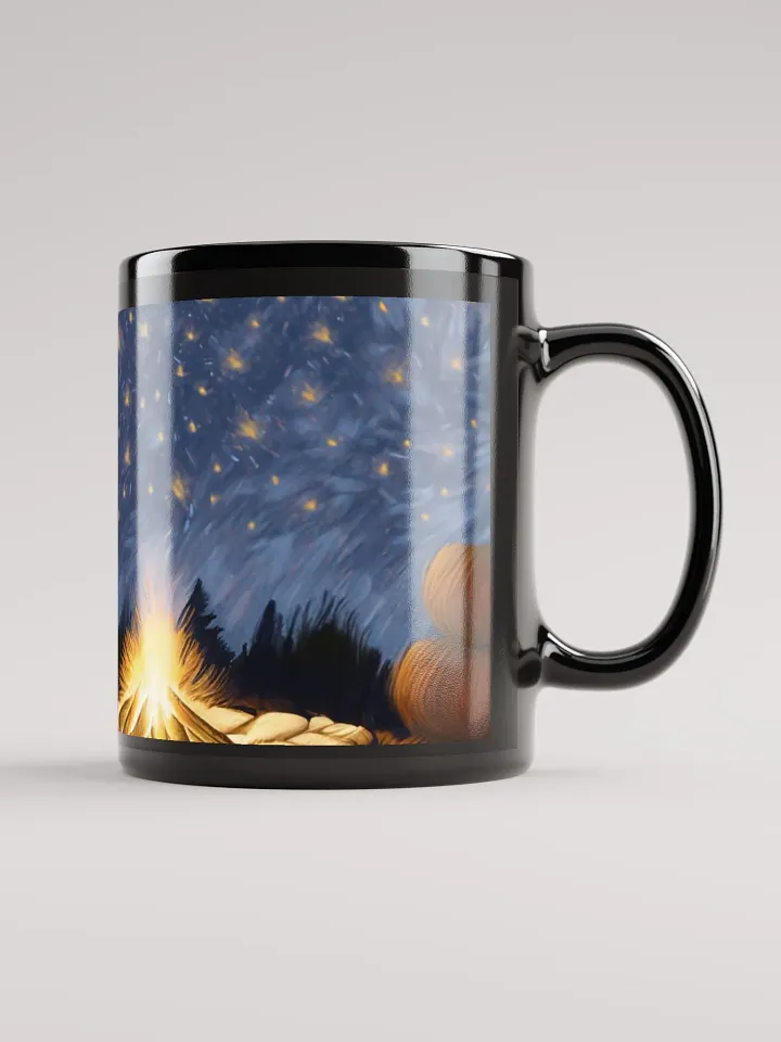 Campfire Companion: Black Glossy Mug for Dog Lovers and Outdoor Enthusiasts product image (2)