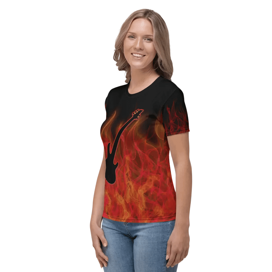 Fire and Flames and BASS Fitted T-Shirt product image (3)