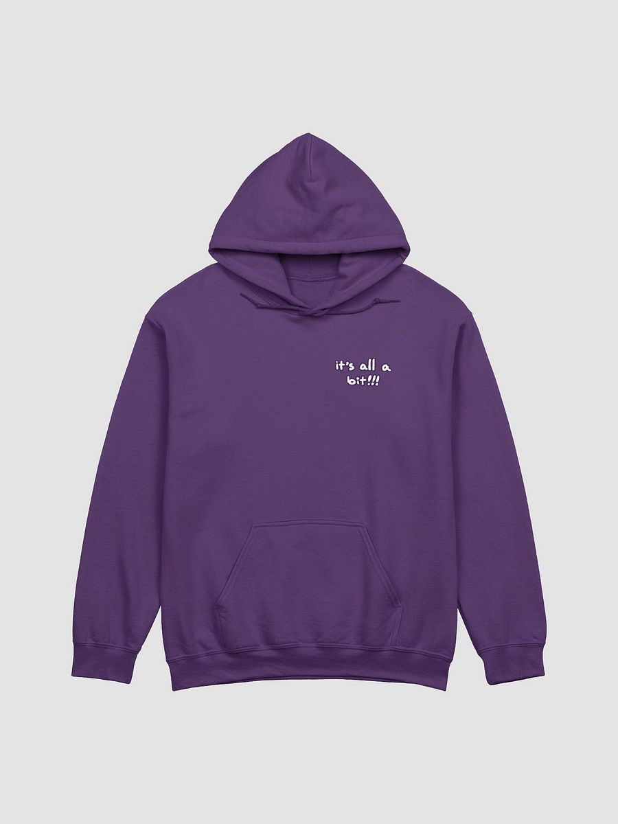 “It’s all a bit!!!” (sm. lined design, #432A54) classic hoodie product image (56)