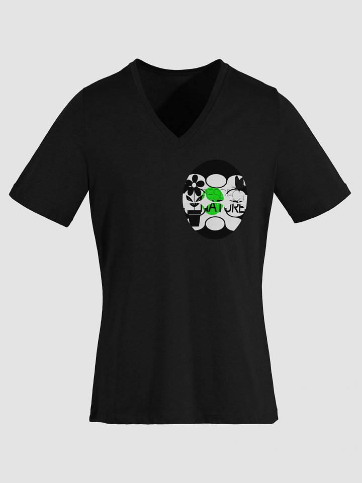 Respect Nature Green Circle Cotton Female V neck T-shirts product image (1)