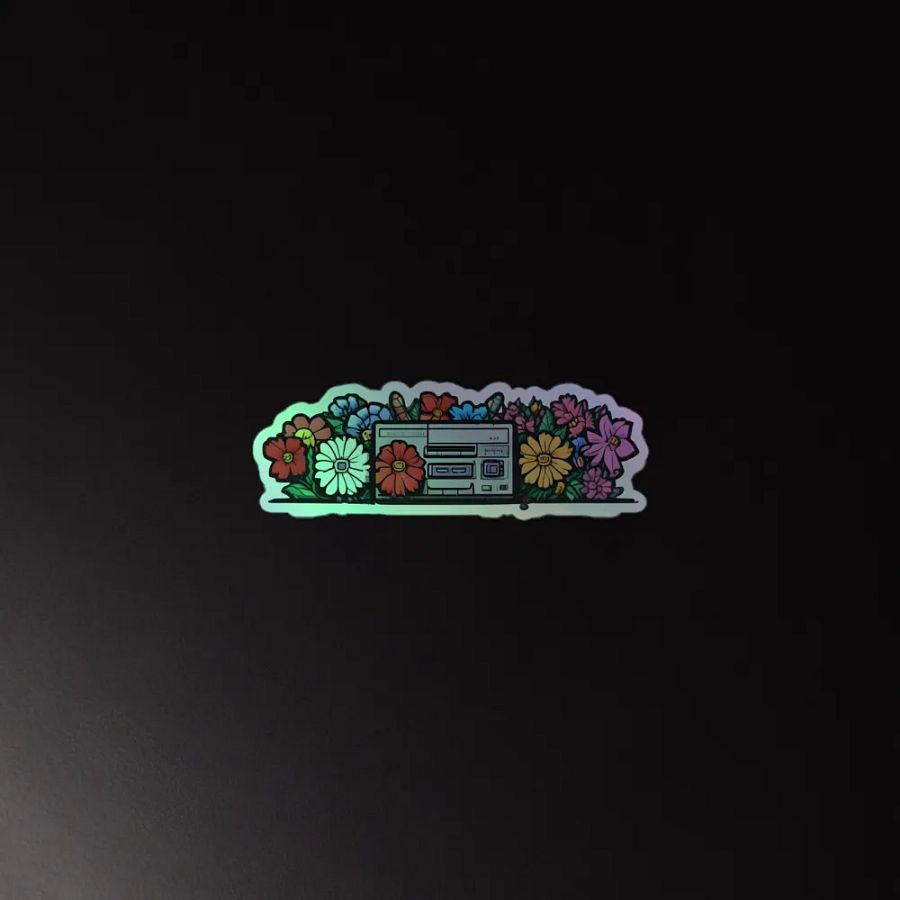 Retro Gaming Console Floral Sticker Set product image (2)