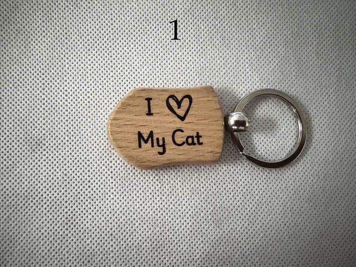 Pet Lover Vibes Wooden Keychains | Cat, Dog & Animal Designs | Gifts for Pet Parents(1) product image (1)