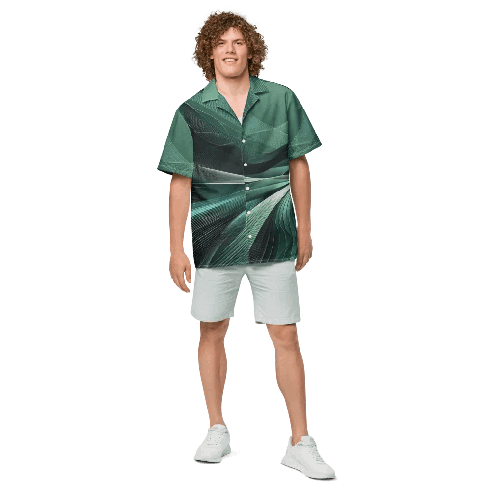 Men's Full-Print-3 Green Hawaiian Shirt product image (2)