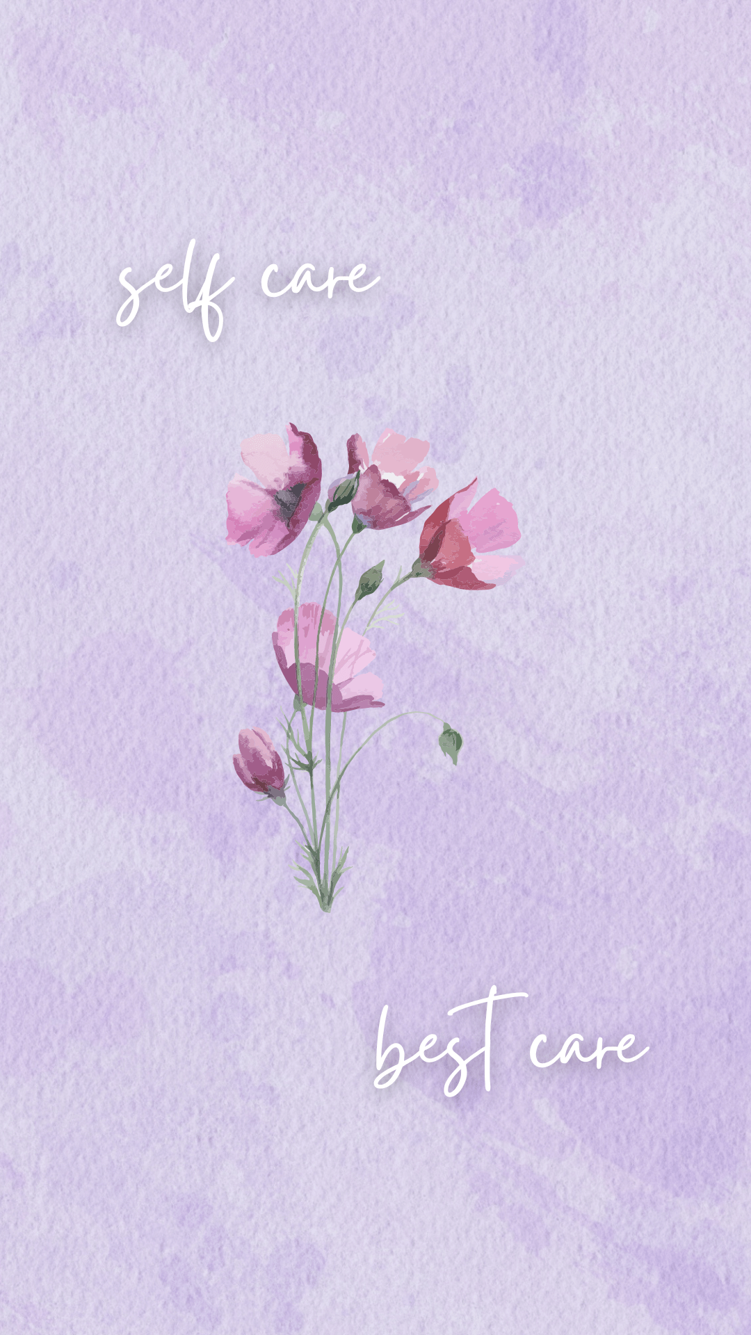 Self Care Flower Phone Wallpaper product image (1)