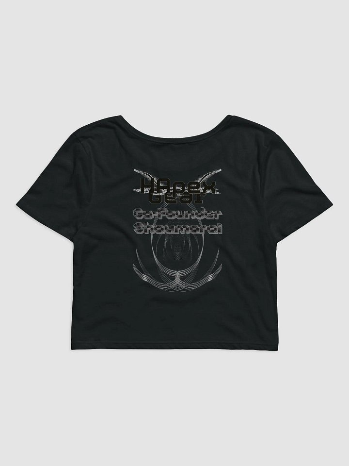 Women's Crop Tee - Co Founder Shaumarai - Black HApex Gear Black Logo product image (2)
