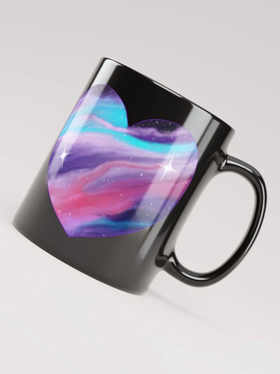 SilverGemini - Black Galaxy Heart Mug product image (3)