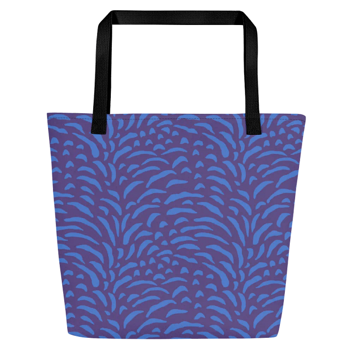 Tabby Cat Stripes Purple & Blue Tote product image (1)